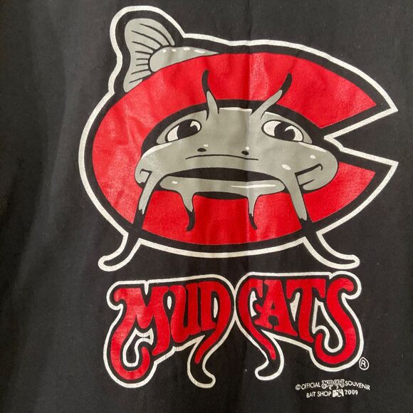 VTG 90s Carolina Mud Cats Baseball Men’s T Shirt XL  Minor League - Picture 8 of 12